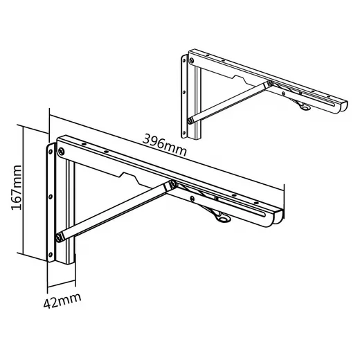 MACLEAN MC-876 2x klappbare Wandhalterung Regalträger bis 50 kg