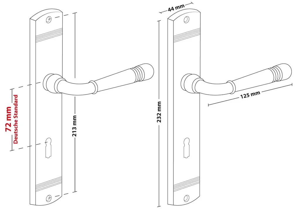 Ergo Line LOTTA Türbeschlag Nickel Antik BB Langschild Zimmertüren