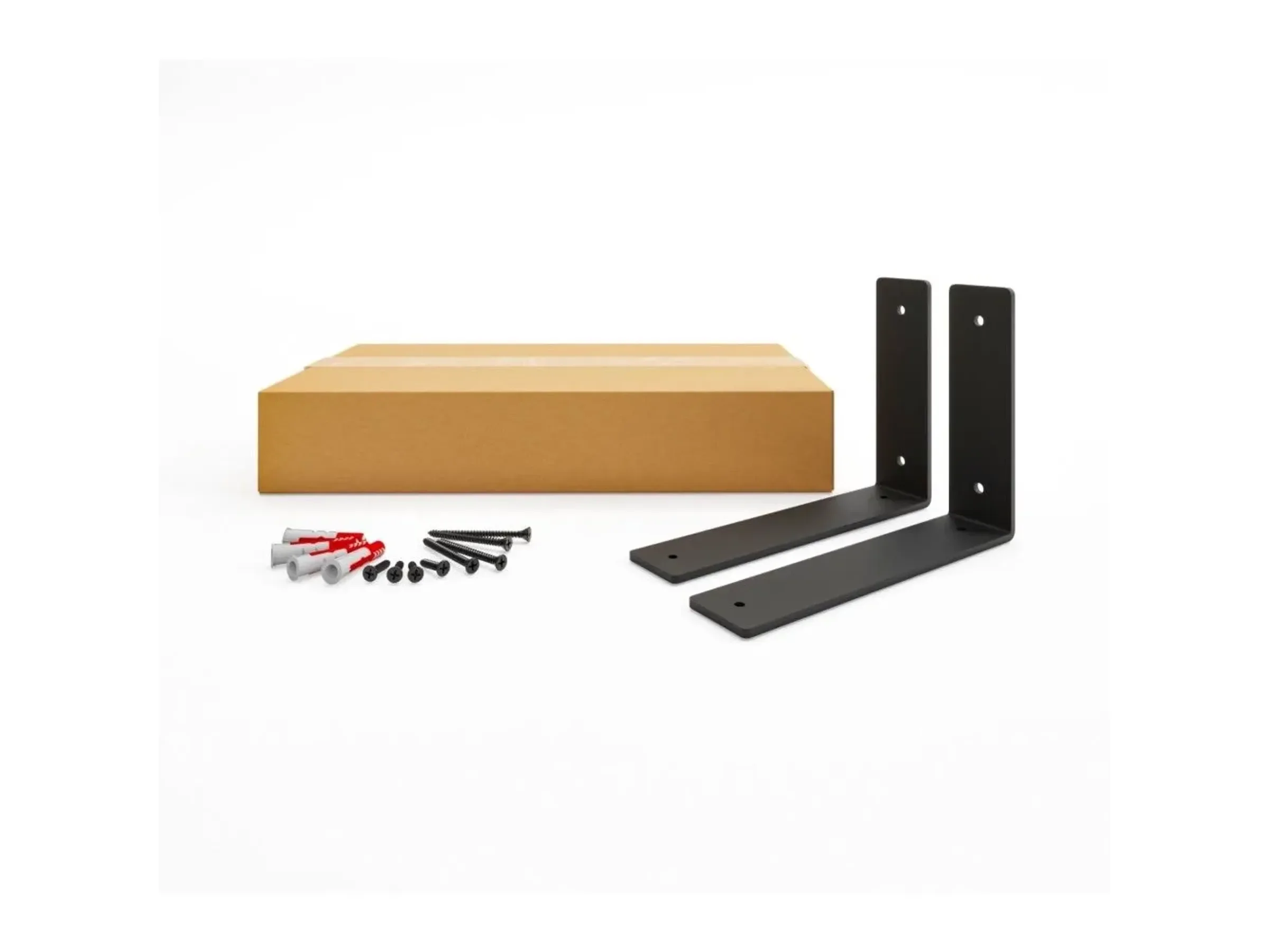 HEVVA Regalwinkel FREIBERG 15 cm tief 2er Set Schwarz