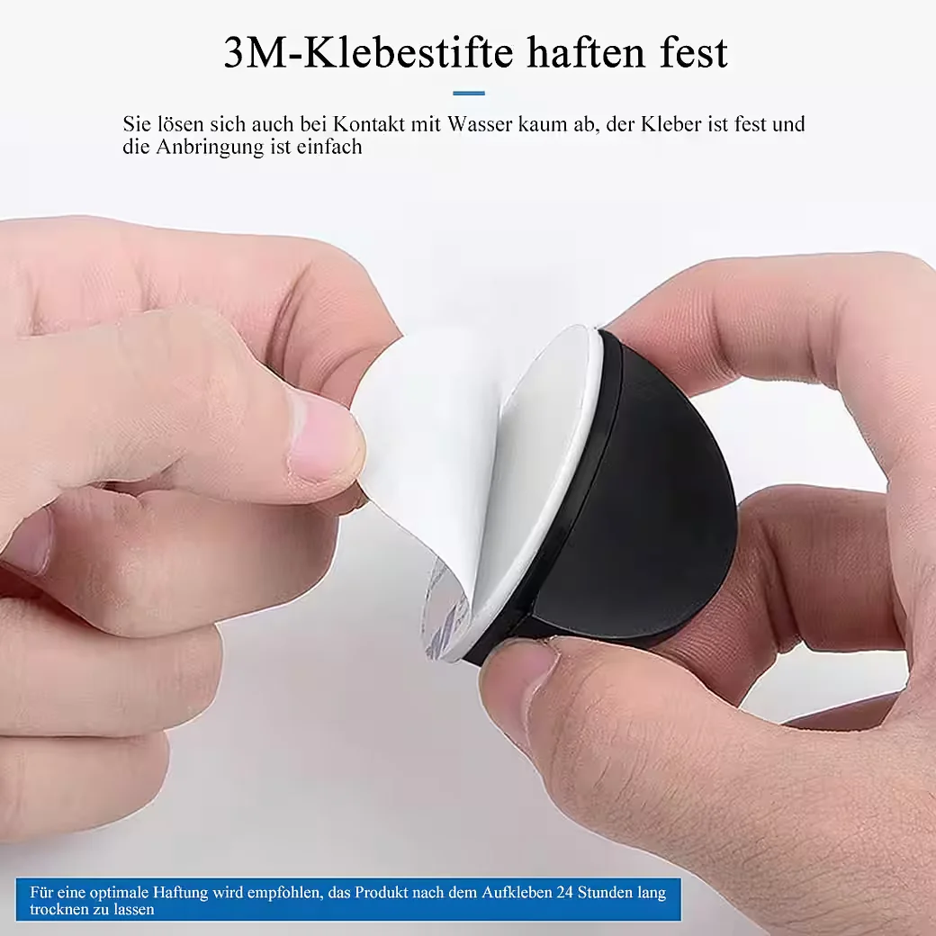 AFKSMILE Türstopper 4 Stück selbstklebend Boden oval Edelstahl