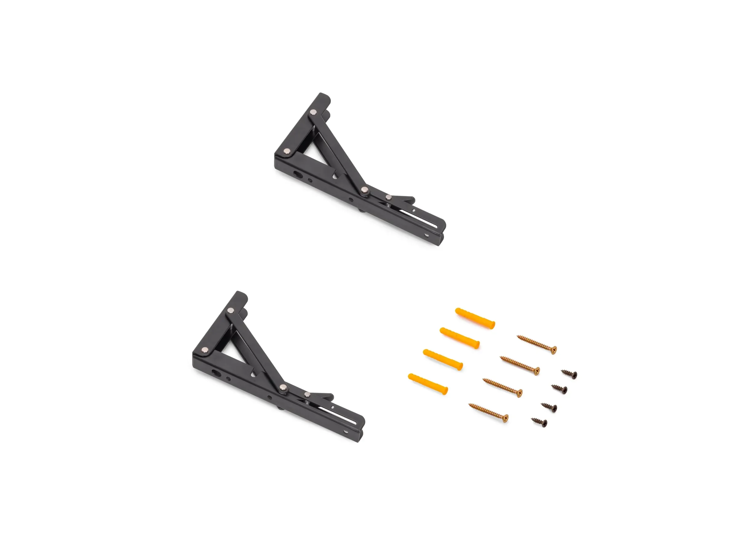 Emuca Klappstützen Satz 203 mm Stahl weiß lackiert