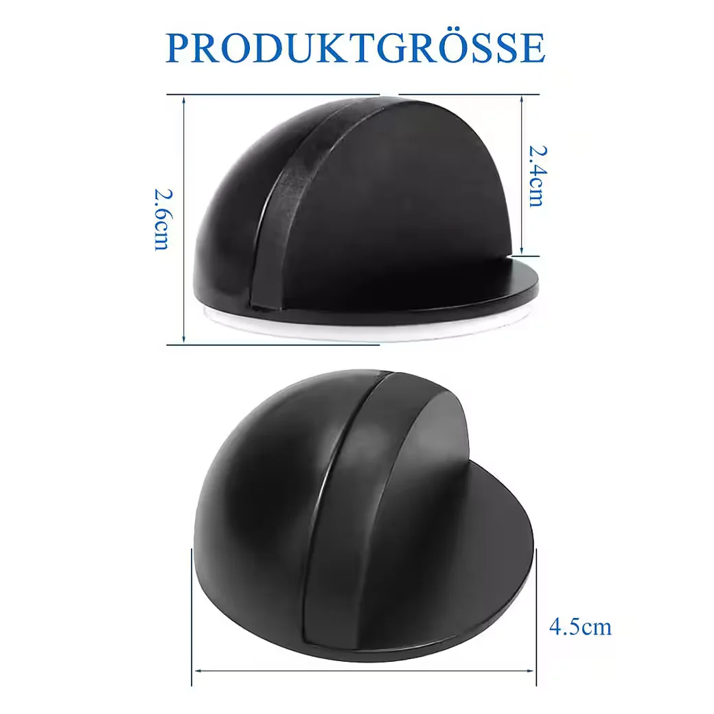 AFKSMILE Türstopper 4 Stück selbstklebend Boden oval Edelstahl