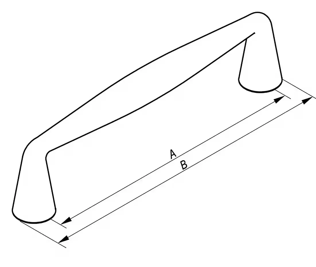 LIVINGPOINT24 Möbelgriff Linea BA 160 mm Gold glänzend abgerundet