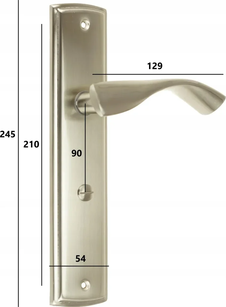 FEINZ Türdrücker Türbeschlag 90 WC Nickel satiniert universell