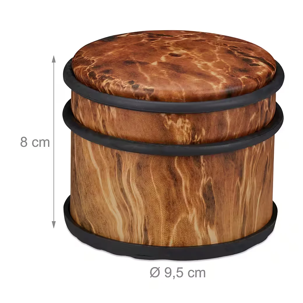 Relaxdays Türstopper 2er Set Holzoptik dunkelbraun