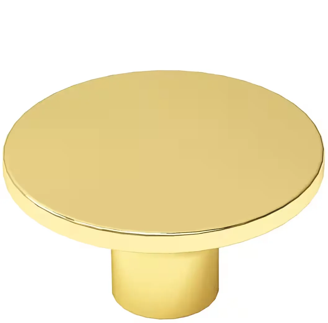 LIVINGPOINT24 Astro Möbelknopf goldfarben glänzend 36 mm Schrankknopf