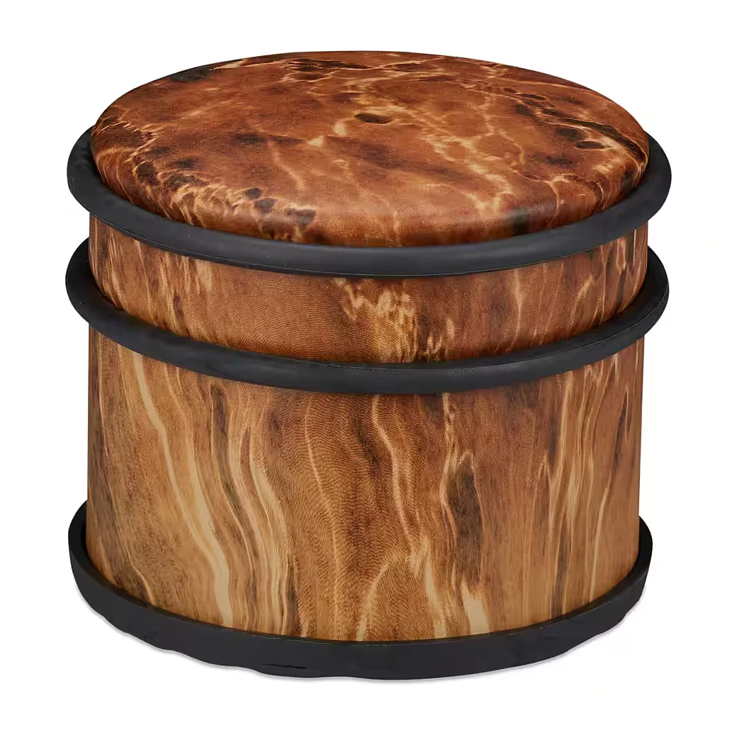 Relaxdays Türstopper 2er Set Holzoptik dunkelbraun
