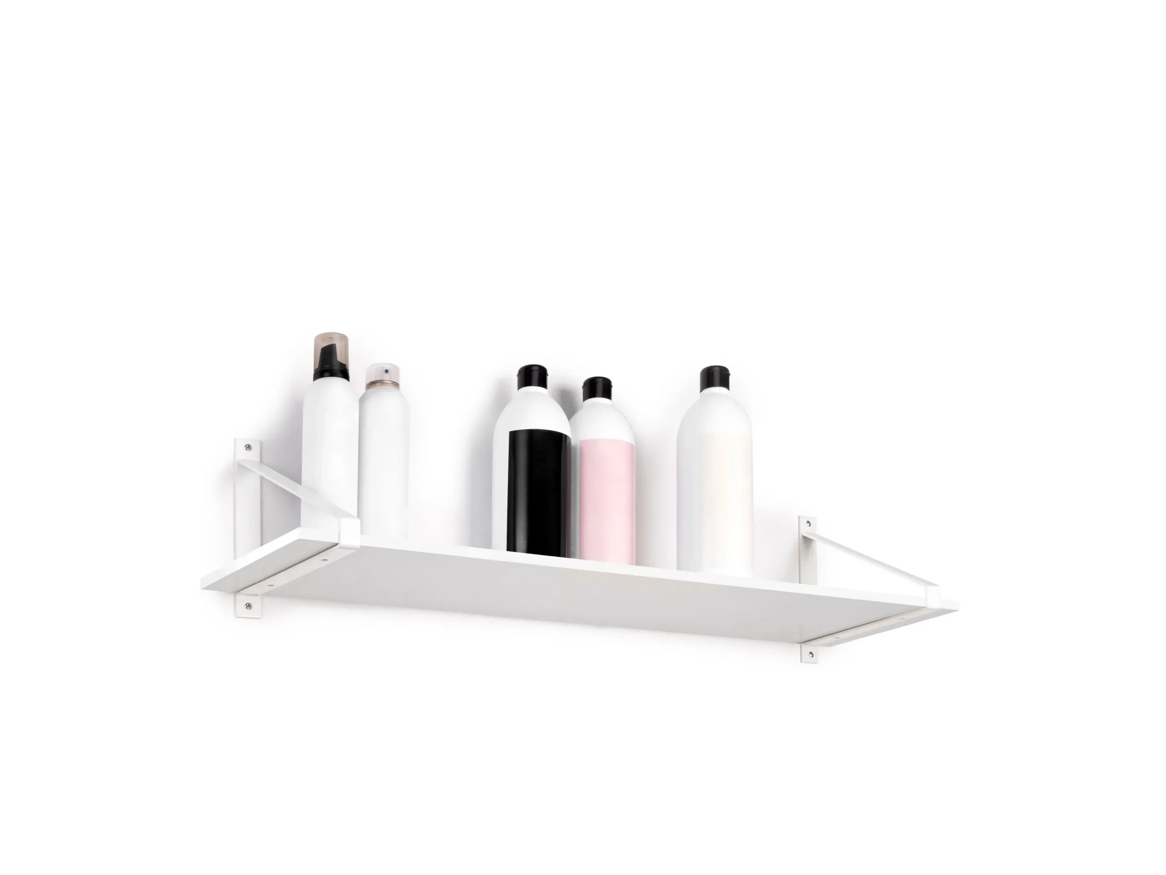 Emuca Regalträger Set, dreieckig, Stahl, weiß, für Holzregale