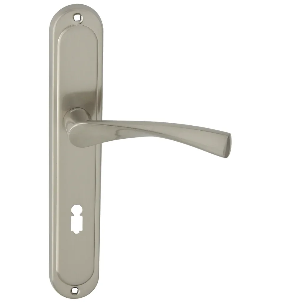 DOMINO ROMANA M9 Türgriff-Drückergarnitur BB 72 Langschild, Alu-Nickel