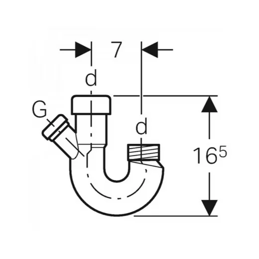 Geberit Doppelkammersiphon 40 mm Kunststoff weiß 252053111