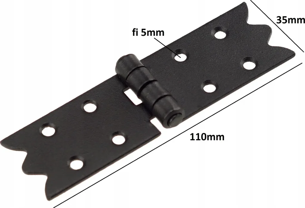 FEINZ Zierscharnier für Türen 110x35 mm pulverbeschichtet