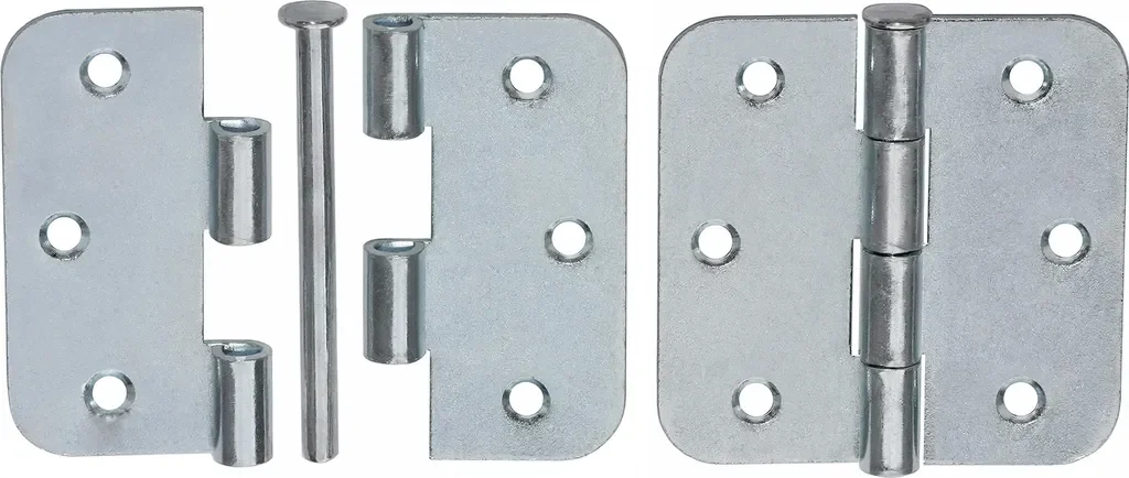 KeyMet Kulissenscharniere gerollt losem Knopfstift 75 x 75 verzinkt