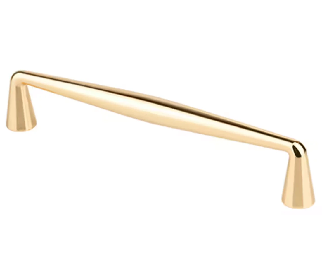 LIVINGPOINT24 Möbelgriff Linea BA 160 mm Gold glänzend abgerundet