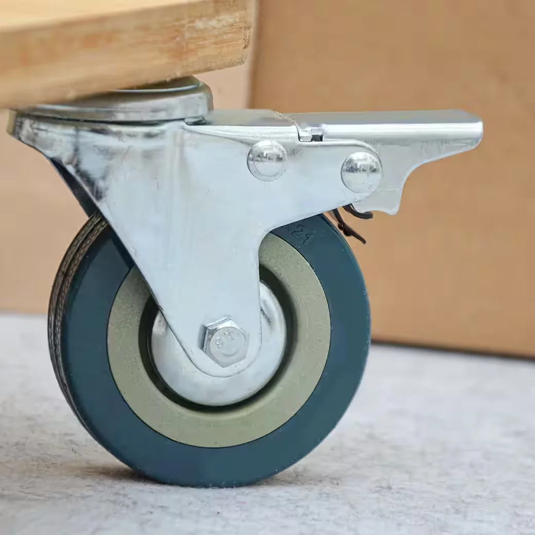 Eyepower Schwerlastrolle 75 mm M10 Möbelrolle für harte Böden