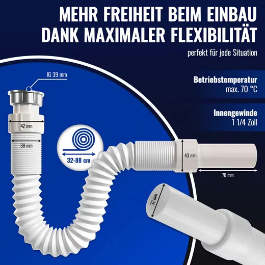 POPPSTAR Siphon für Waschbecken