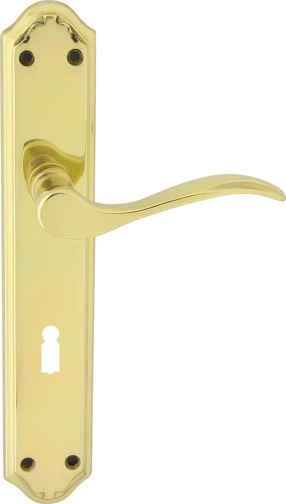 DOMINO VENUS M1 Drückergarnitur BB Langschild Messing Gold 72 mm
