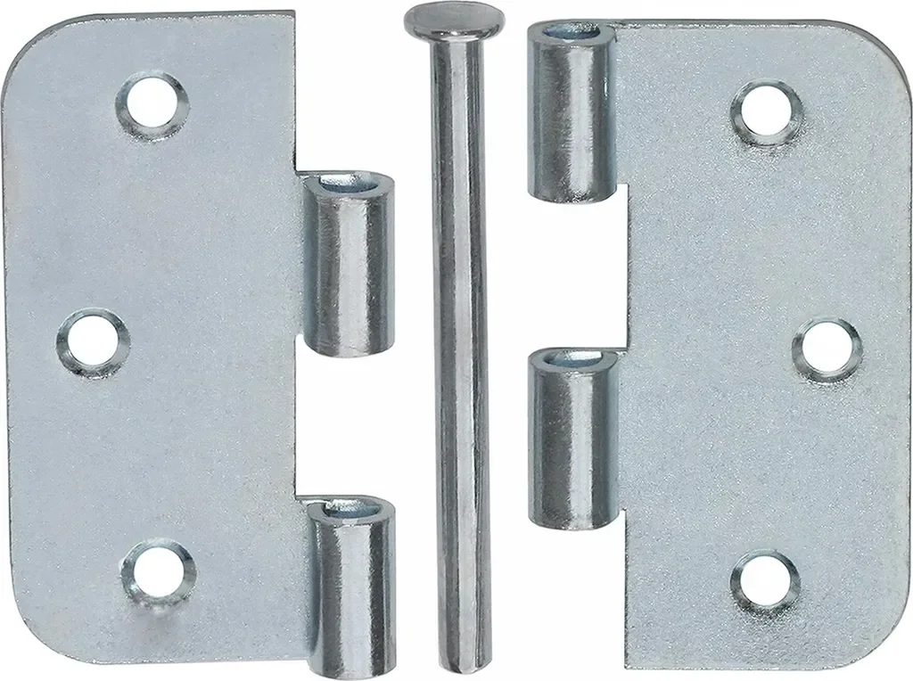 KeyMet Kulissenscharniere gerollt losem Knopfstift 75 x 75 verzinkt