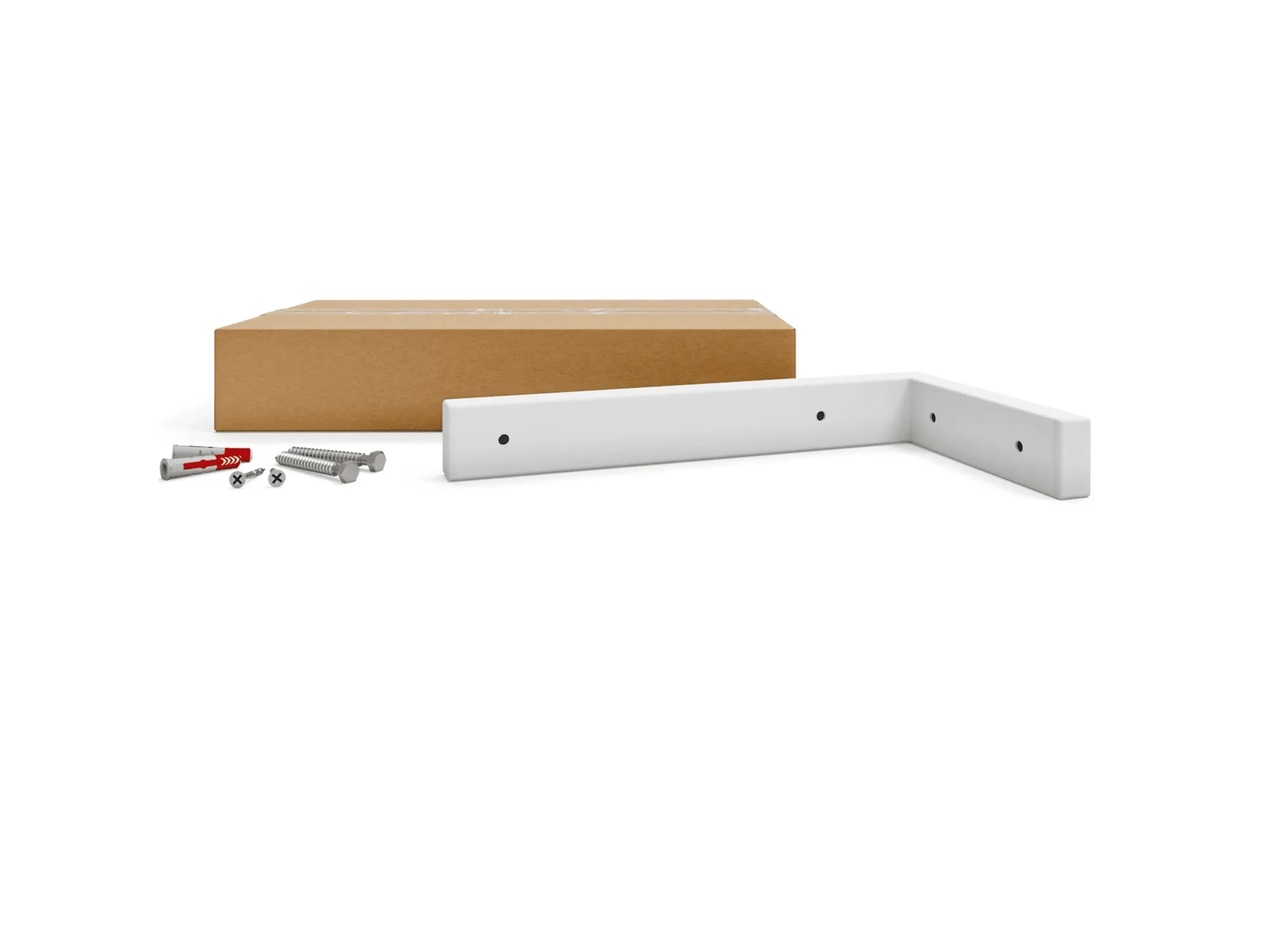 HEVVA MAIN Schwerlast Regalhalterung 15 cm, Weiß, 1 Stück