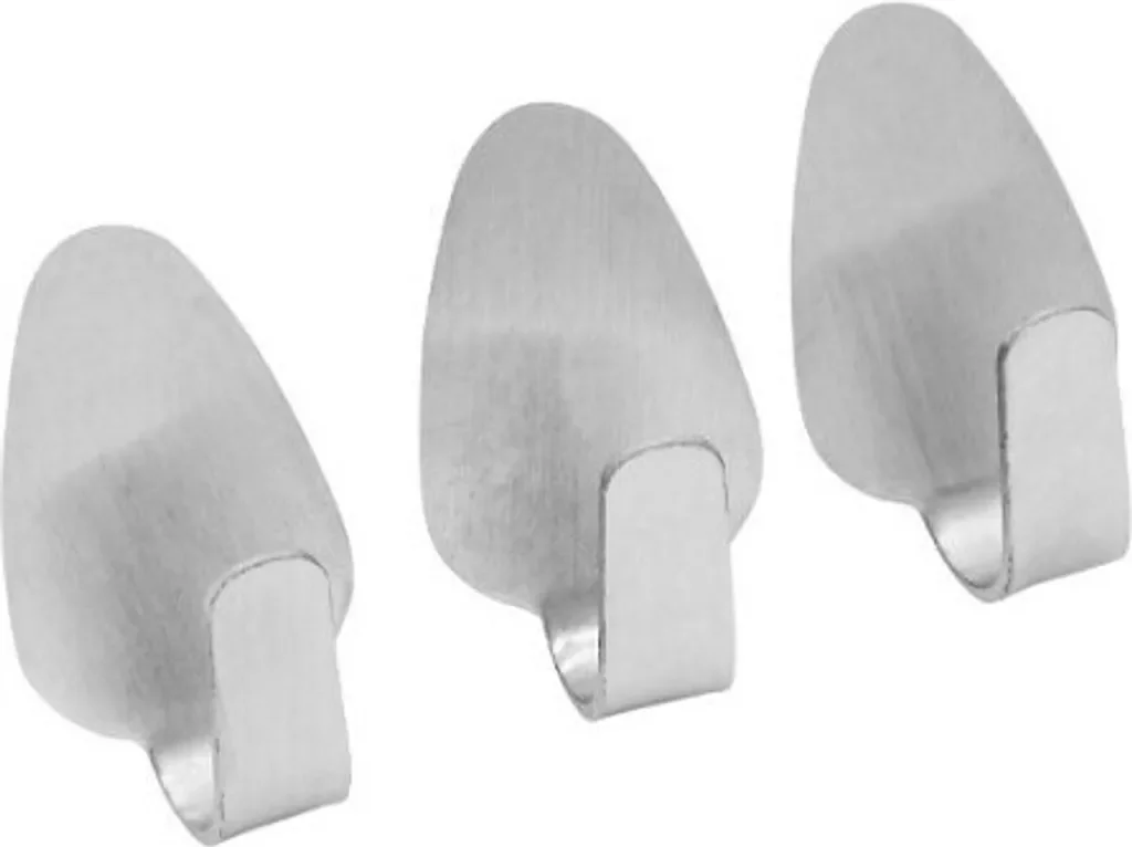 Fackelmann 61217 Küchenhaken Edelstahl satiniert 15 mm selbstklebend