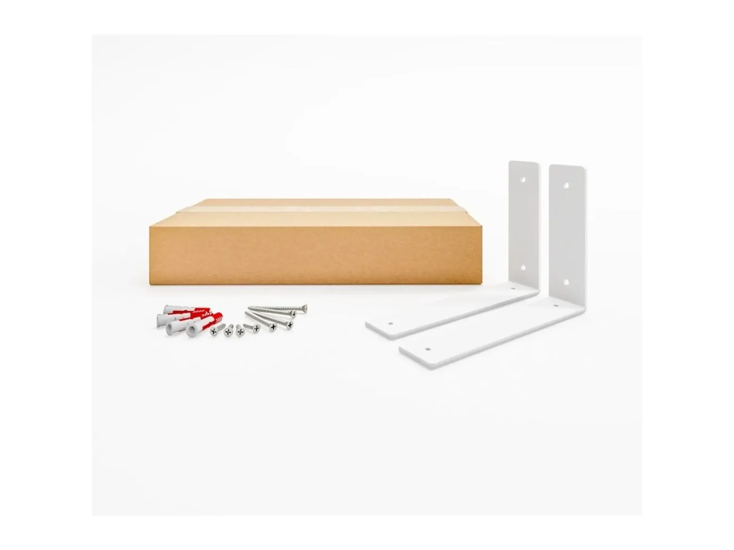 HEVVA FREIBERG Regalwinkel 10 cm, 2er Set, weiß