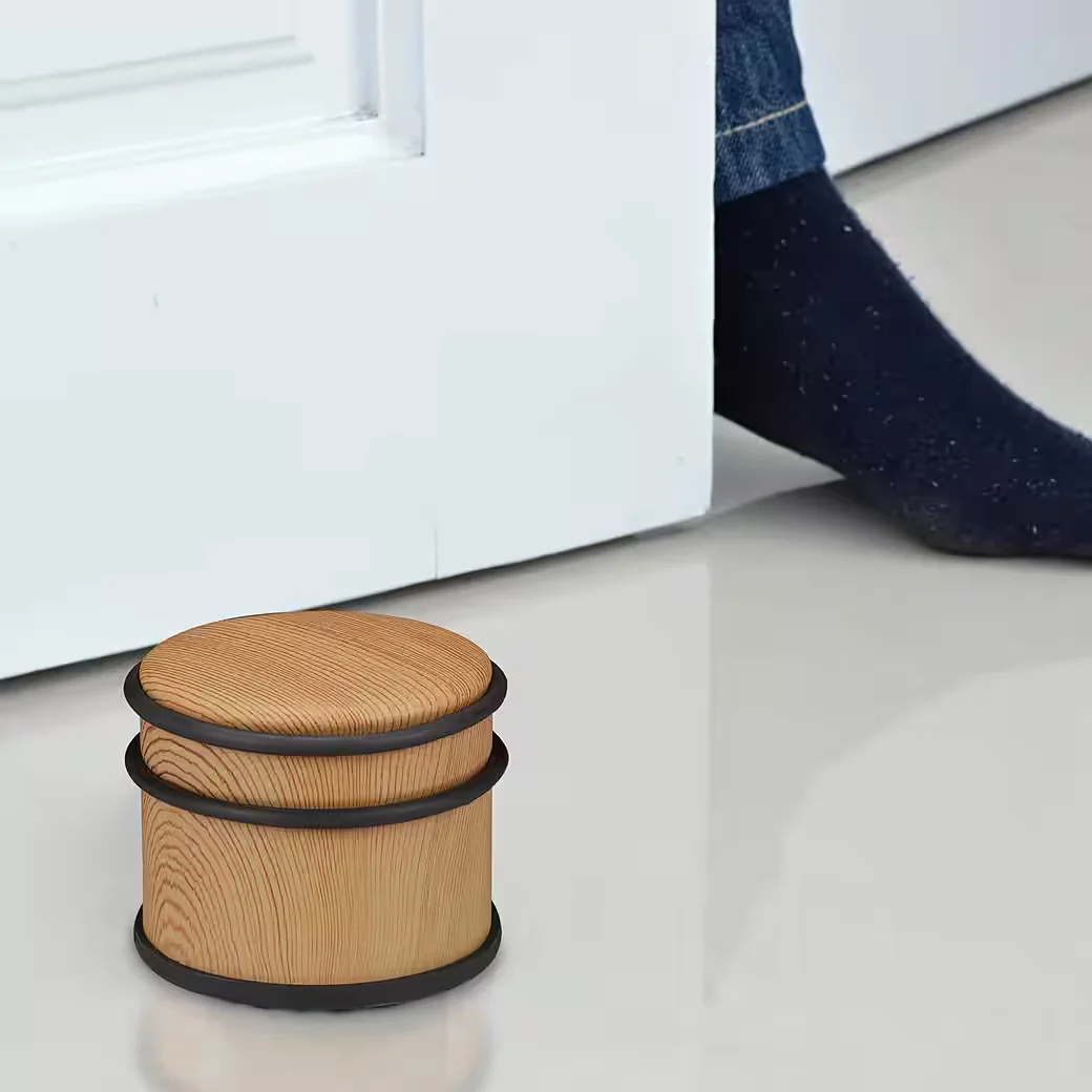 Relaxdays Türstopper 2er Set Holzoptik