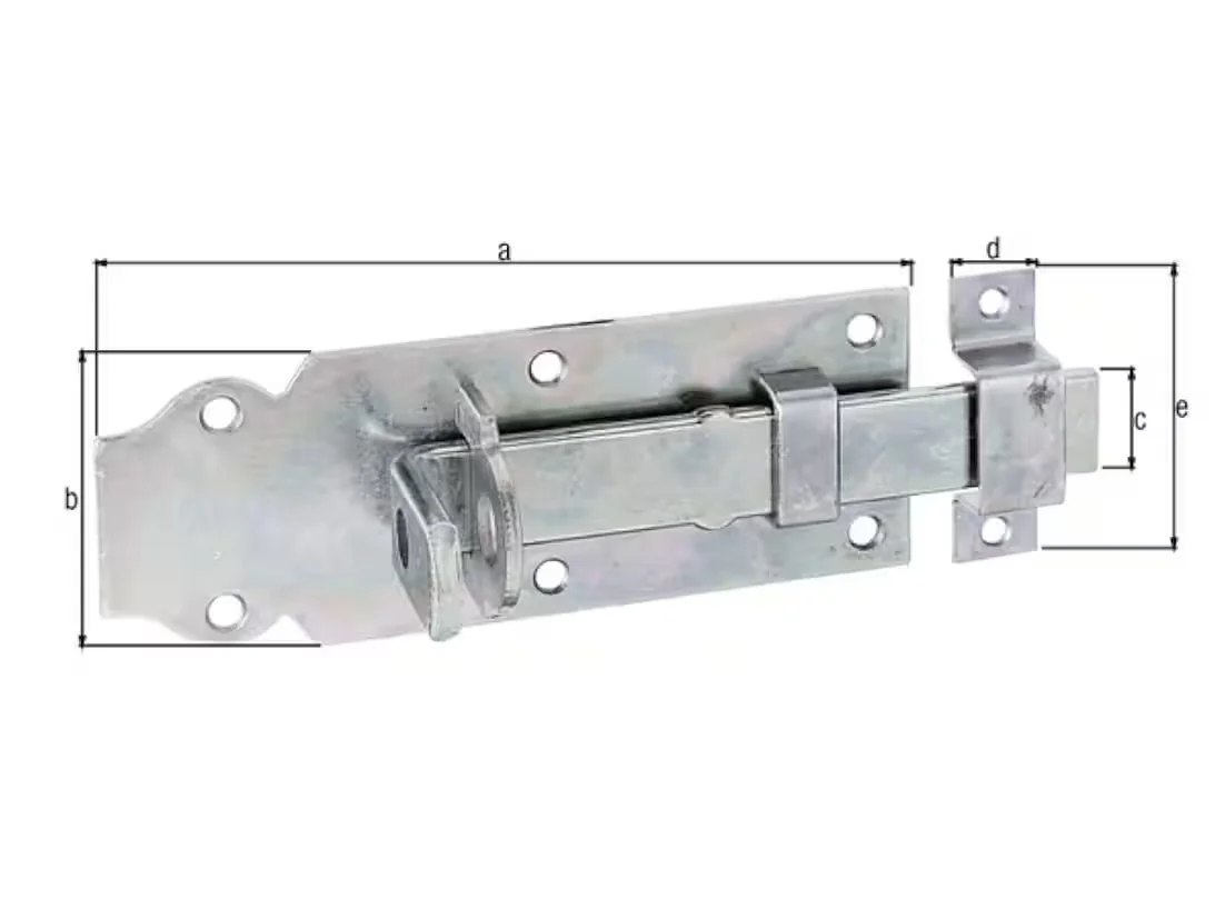 PROFI Bolzenriegel Schlossriegel Türriegel mit Schlaufe verzinkt