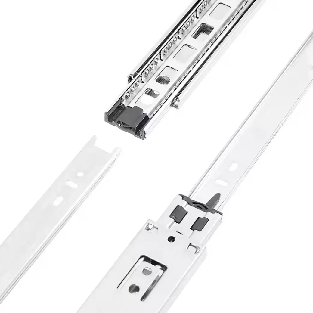 MS BESCHLÄGE Teleskop Schubladenauszüge 1 Paar 50 kg Vollauszug 45 mm