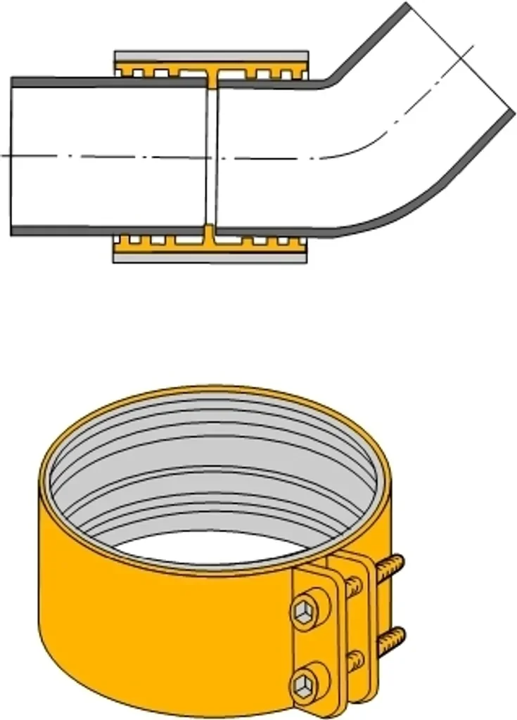 Otto Haas CV-Verbinder DN80 für Gussrohre Edelstahl W2