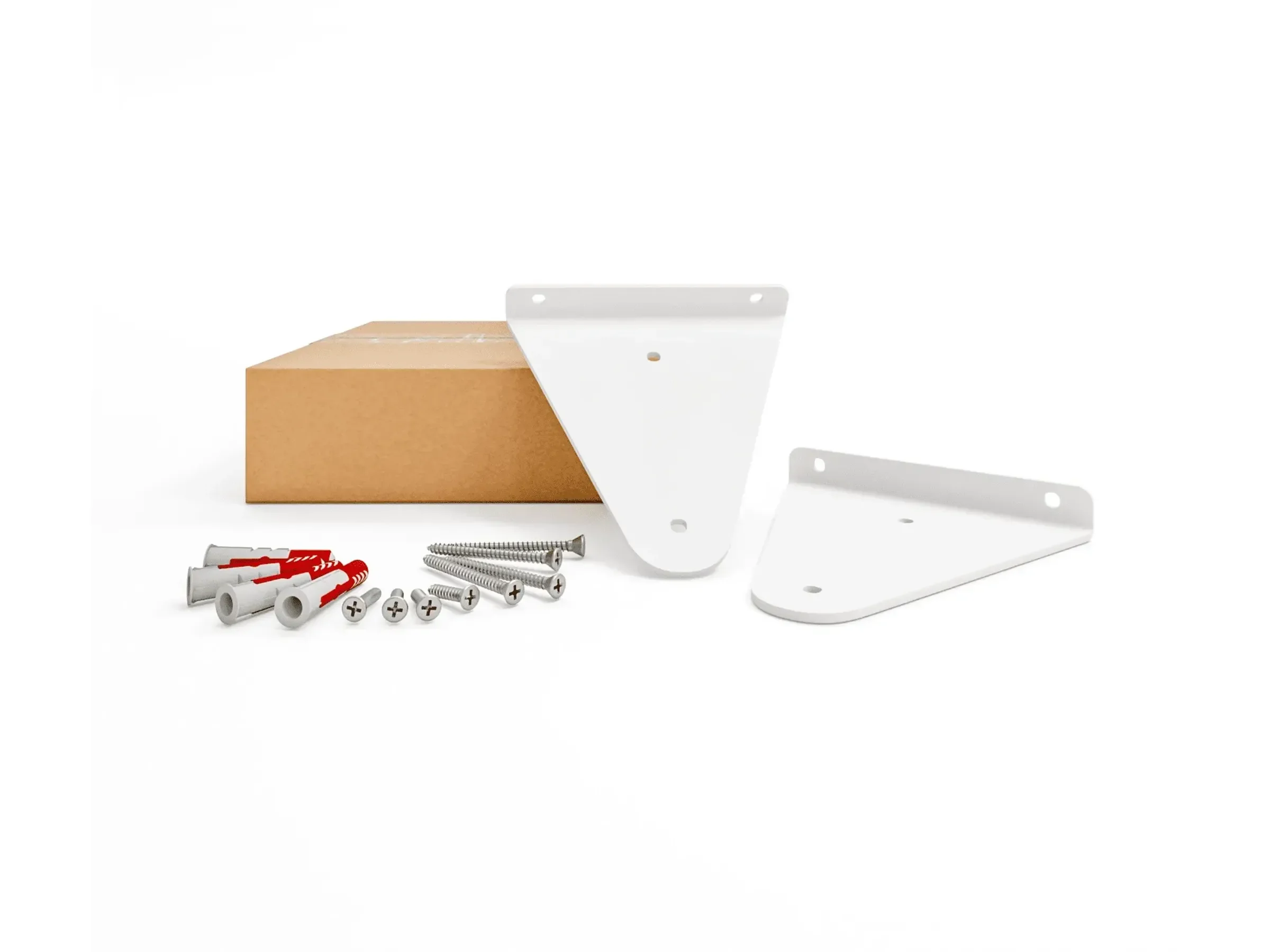 HEVVA Regalhalter STOLBERG 17 cm Tiefe, 2er Set, Weiß