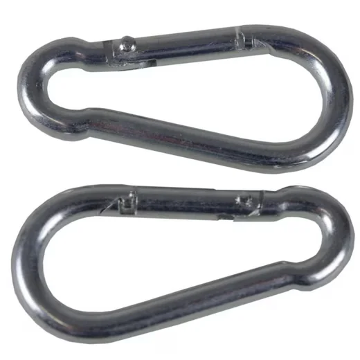 WORK-IT Karabinerhaken 4x40 mm verzinkt Metall 2 Stück