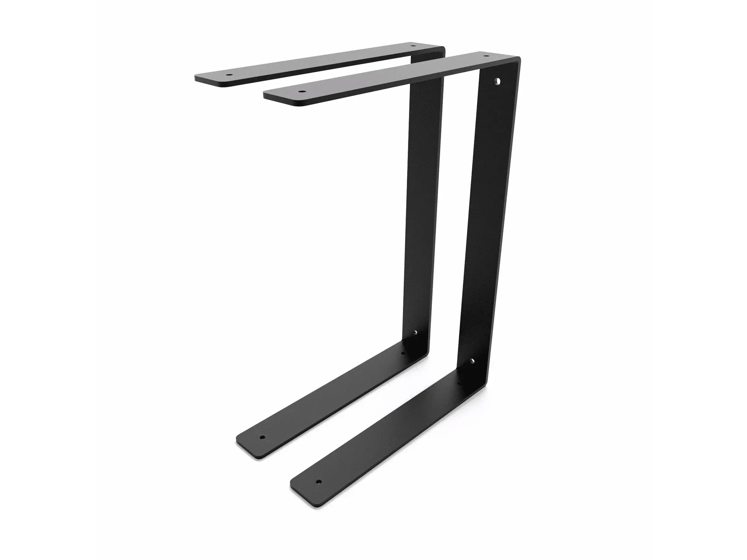 HEVVA Regalhalterung HARTENBERG doppelt 25 cm Tiefe 2er Set schwarz