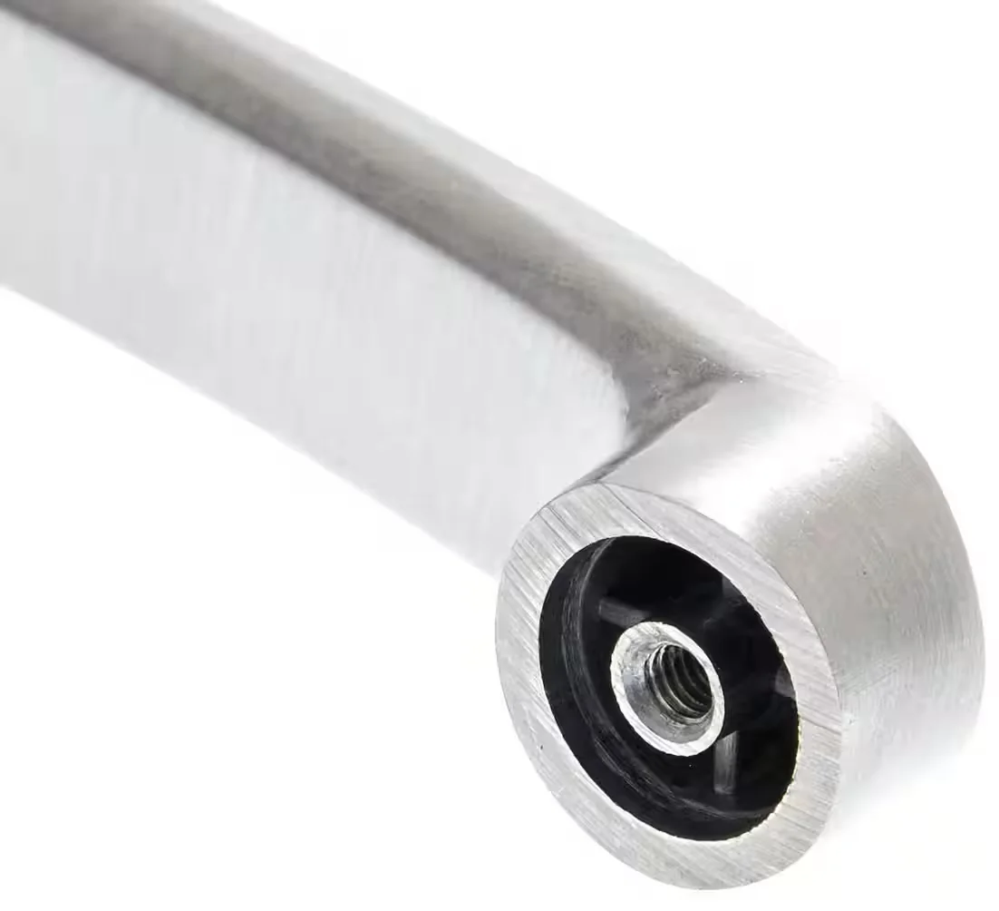 LIVINGPOINT24 Möbelgriff BA 160 mm Aluminium gebürstet Silber modern