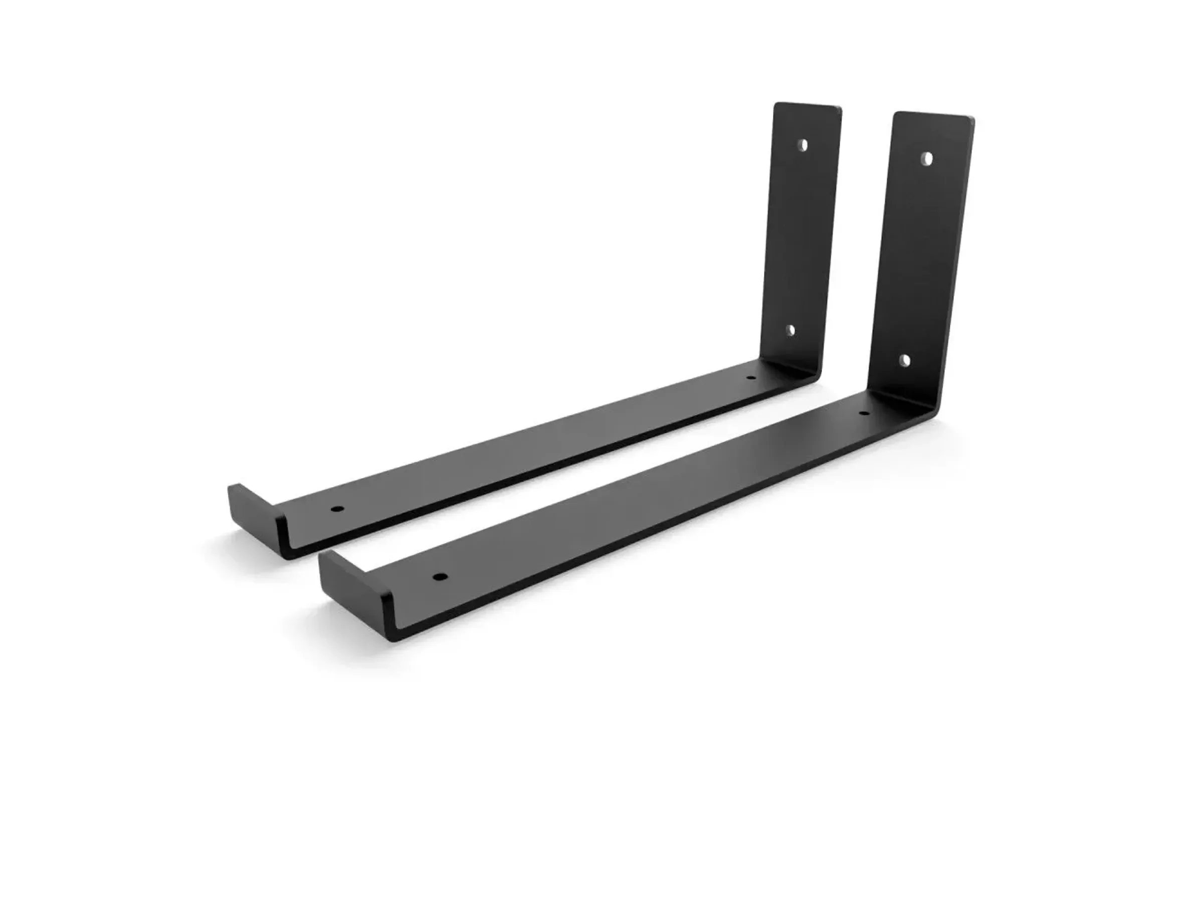 HEVVA Regalhalterung RIEDBERG 30 cm 2er Set Schwarz Metall